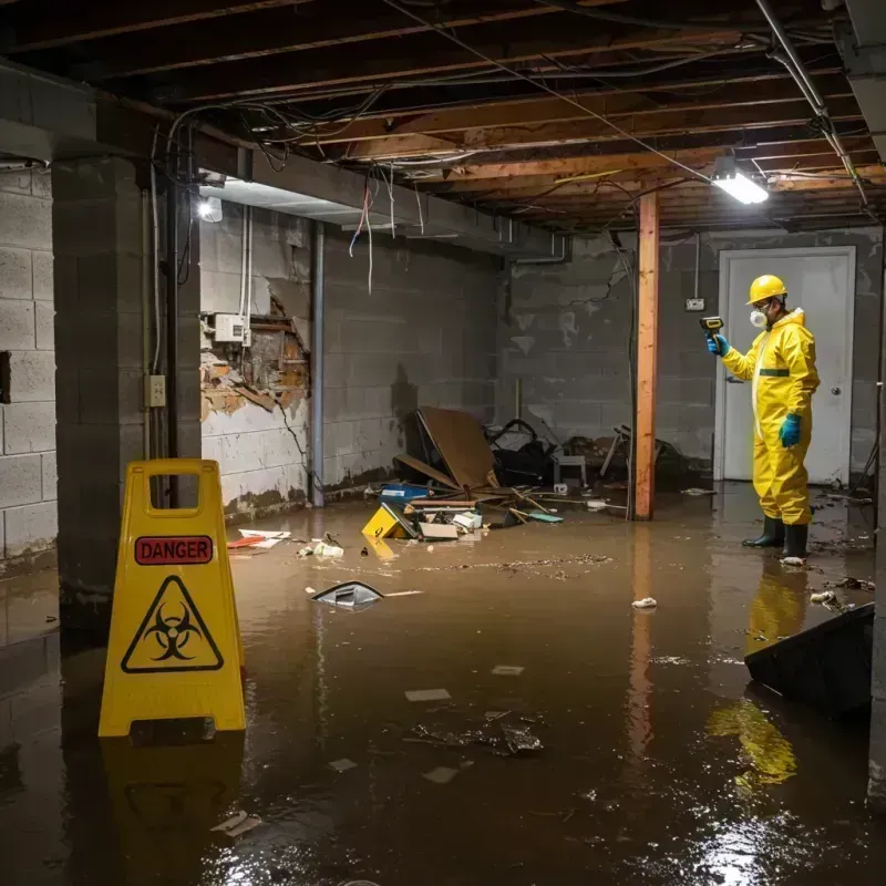 Flooded Basement Electrical Hazard in Hereford, TX Property